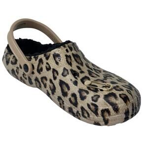Crocs Men's lined clueless Leopard Classic Clogs SZ/13